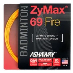 Ashaway Badmintonsaite Zymax 69 Fire Orange 10m Set