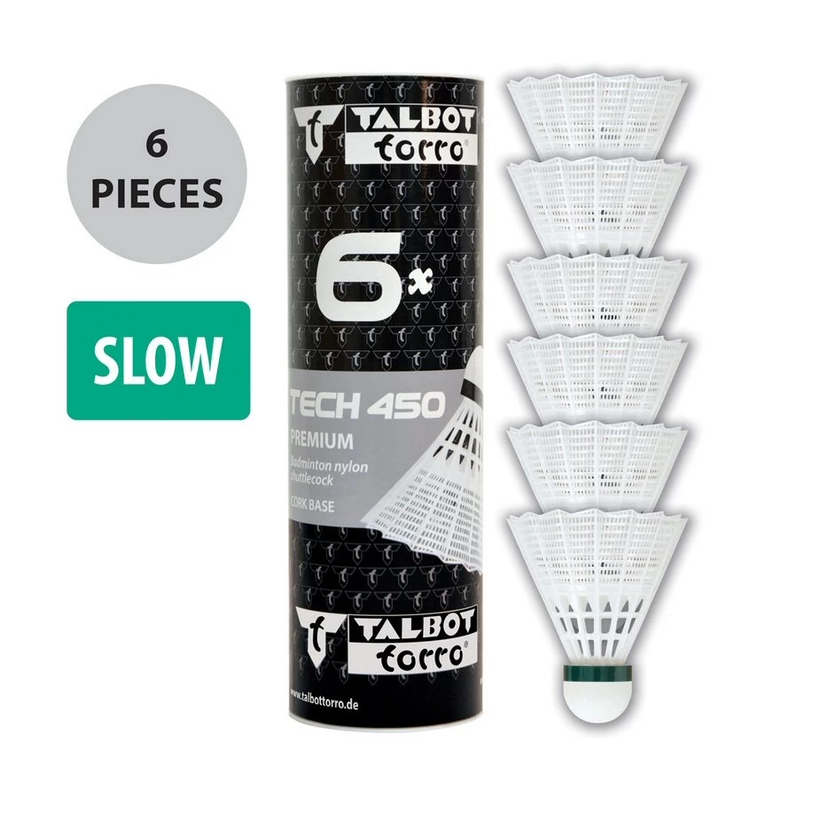 Talbot Torro Badmintonbälle Tech 450 Nylon Weiss Dose 6er 8 Talbot Torro Badmintonbälle Tech 450 Nylon Weiss Dose 6er – Bild 6