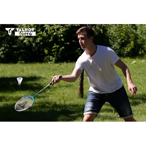 Talbot Torro Badminton-Set 4-Fighter (4xSchläger, 3xBälle, Netz+Pfosten, Hülle) - 1 Set 5 Talbot Torro Badminton-Set 4-Fighter (4xSchläger, 3xBälle, Netz+Pfosten, Hülle) - 1 Set – Bild 3