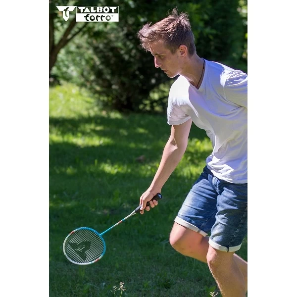 Talbot Torro Badminton-Set 4-Fighter (4xSchläger, 3xBälle, Netz+Pfosten, Hülle) - 1 Set 8 Talbot Torro Badminton-Set 4-Fighter (4xSchläger, 3xBälle, Netz+Pfosten, Hülle) - 1 Set – Bild 6