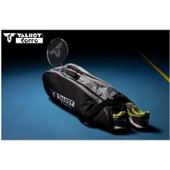 Talbot Torro Racketbag (Schlägertasche, 2 Hauptfächer, Rucksackfunktion) Schwarz/grau -Badminton Verkäufe Talbot Torro Racketbag Schlaegertasche schwarz 65071 1200x1200 1