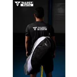 Talbot Torro Racketbag (Schlägertasche, 2 Hauptfächer, Rucksackfunktion) Schwarz/grau -Badminton Verkäufe Talbot Torro Racketbag Schlaegertasche schwarz 65071 2 792x792 1