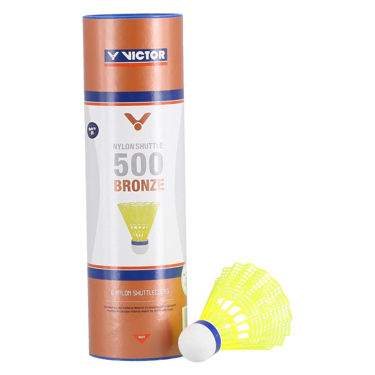 Victor Badmintonbälle Shuttle 500 Nylon Dose Gelb 6er 3 Victor Badmintonbälle Shuttle 500 Nylon Dose Gelb 6er