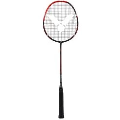Victor Badmintonschläger Ultramate 6 (sehr Kopflastig, Mittel) Schwarz/rot - Besaitet -