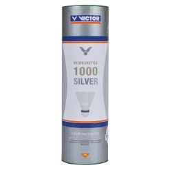 Victor Badmintonbälle Shuttle 1000 Nylon/Korkfuss Dose Weiss 6er