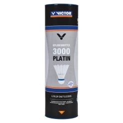 Victor Badmintonbälle Shuttle 3000 Nylon/Korkfuß Premium+ Dose Weiss 6er