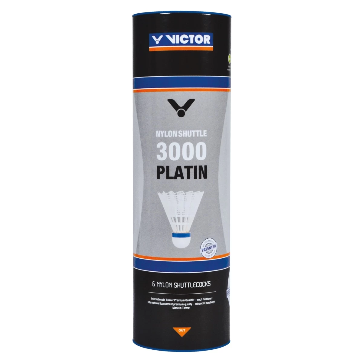 Victor Badmintonbälle Shuttle 3000 Nylon/Korkfuß Premium+ Dose Weiss 6er 3 Victor Badmintonbälle Shuttle 3000 Nylon/Korkfuß Premium+ Dose Weiss 6er