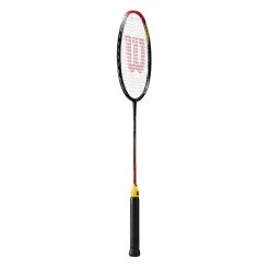 Wilson Badmintonschläger Recon 370 (flexibel, Kopflastig) Schwarz/rot - Besaitet -
