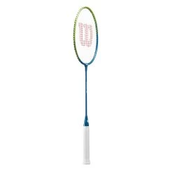 Wilson Badmintonschläger Champ 90 (kopflastig, Steif) Blau/grün - Besaitet -