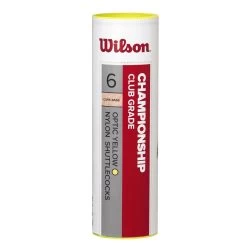 Wilson Badmintonbälle Championship Nylon Gelb Dose 6er
