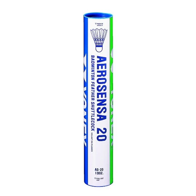 Yonex Badmintonbälle Aerosensa 20 Naturfeder Weiss Dose 12er 3 Yonex Badmintonbälle Aerosensa 20 Naturfeder Weiss Dose 12er