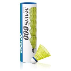 Yonex Badmintonbälle Mavis 600 Nylon Gelb Dose 6er