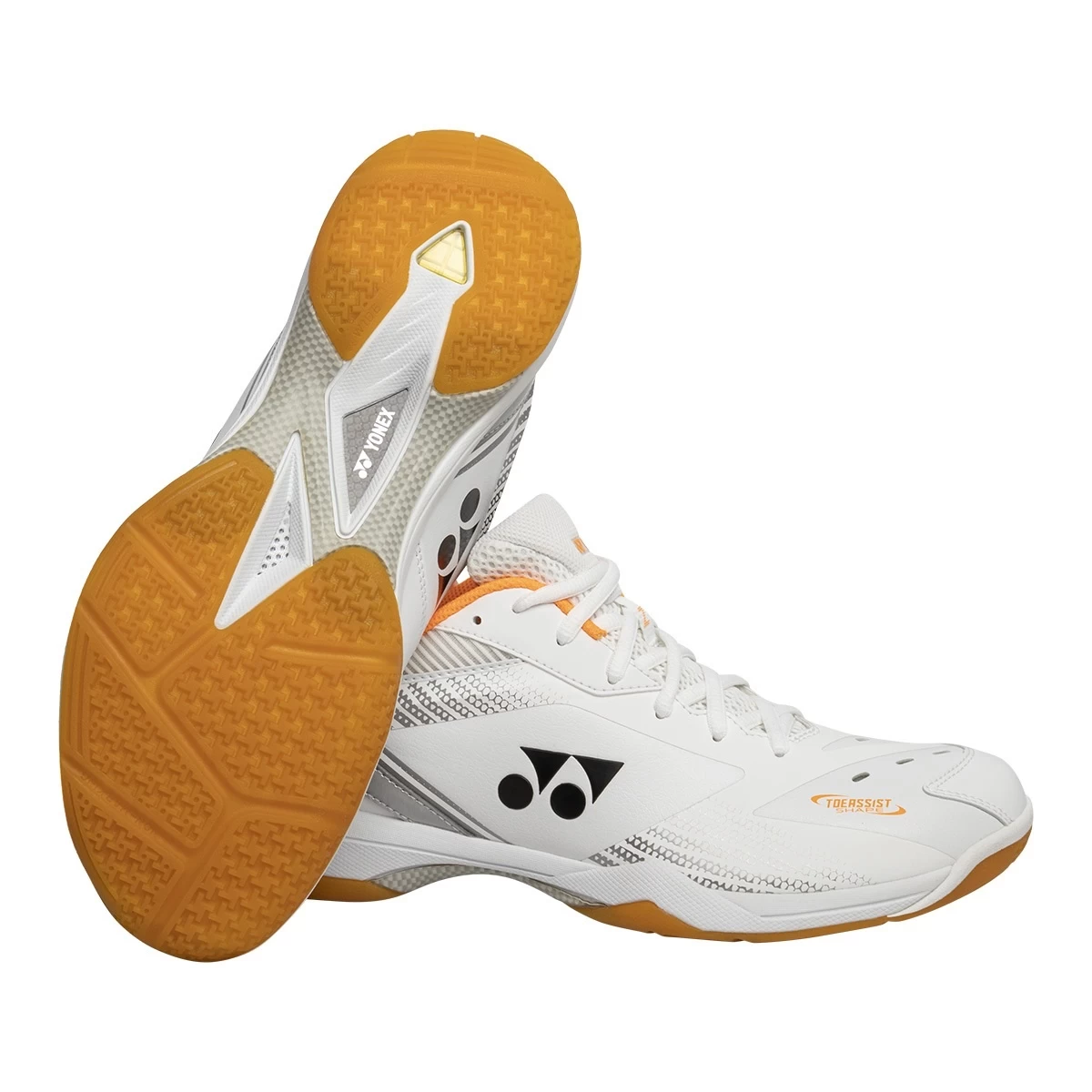 Yonex Badmintonschuhe Power Cushion 65 Z3 Wide 2023 Weiss/orange Herren 4 Yonex Badmintonschuhe Power Cushion 65 Z3 Wide 2023 Weiss/orange Herren – Bild 2